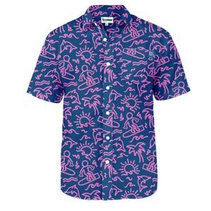 Tipsy Elves Men's Sketchy Surfer Hawaiian Shirt Size XXL